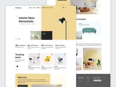 Furniture Online Shop Website case study furniture online shop ui design uiux design visual design website design