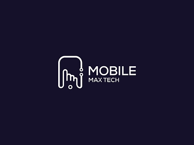 New project mobile max tech brand identity brading identity logo design minimal minimalist modern