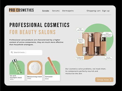 Professional cosmetics desing