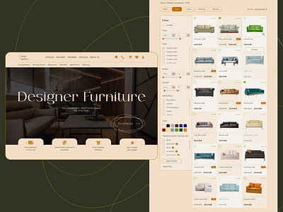 Designer Furniture Internet Shop design internetshop onlineshop ui uiux webdesign