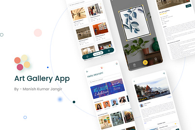 Art Gallery App: Explore the World of Art at Your Fingertips animation app art branding design icon typography ui ux website