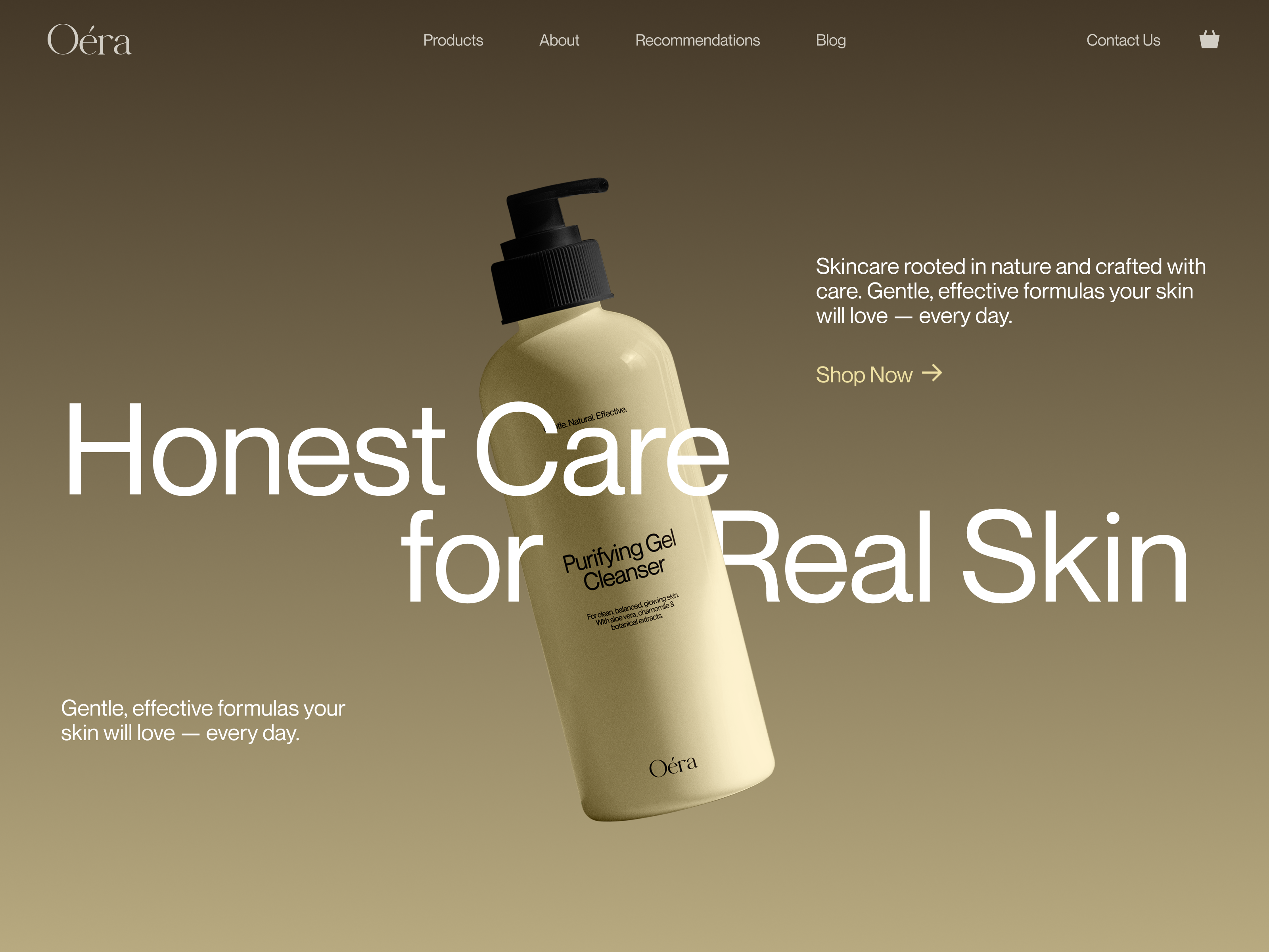 Oëra — Skincare Website UI Design Concept concept design graphic design ui uiux ux web web design