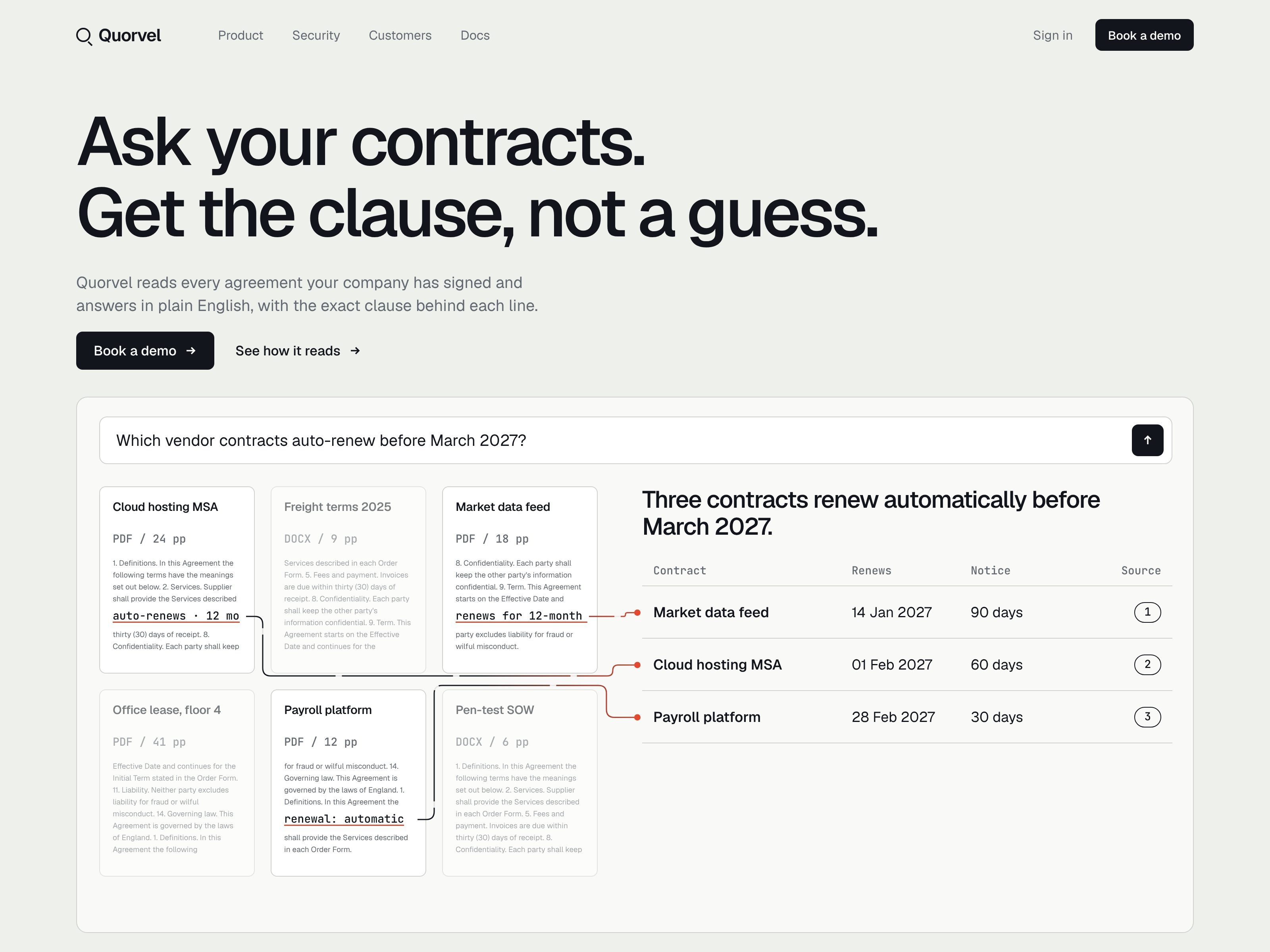 AI Contract Intelligence Website — Quorvel ai landing page ai ui ai web design ai website b2b saas website business web design business website saas animation saas landing saas landing page saas ui saas ui design saas ui ux saas web design saas website startup landing page startup website tech website webflow website animation