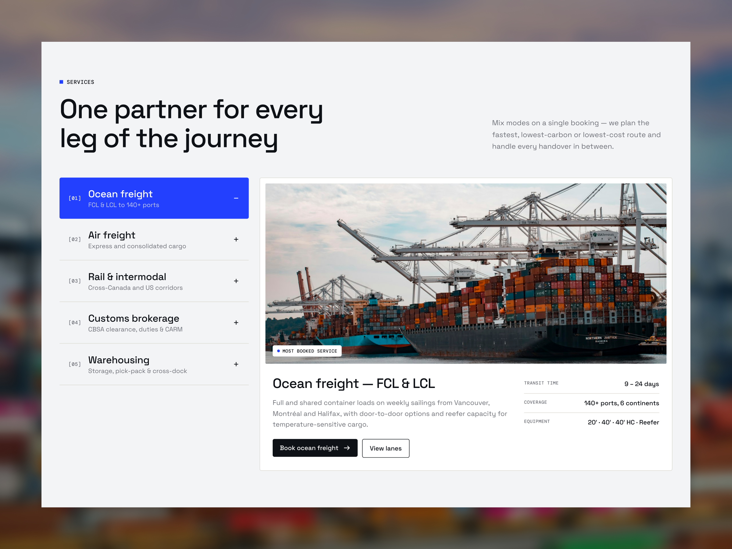 Logistics and Shipping Website cargo landingpage logistic redesign shipping shipping management web webdesign website