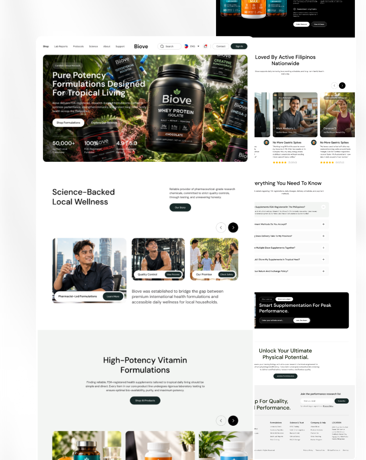 Biove Philippines FDA-Registered Supplements & Pharmaceuticals — cleanui ecommerce ecommerceui figma healthtech healthweb interface landingpage modernui pharma productdesign supplementdesign uidesign uiux userexperience userinterface uxdesign visualdesign webdesign webdesigner