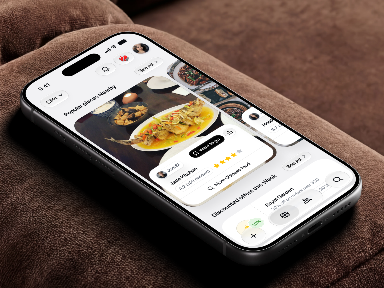 🥟 From wireframe to dinner plans | Social Mobile App UI UX app design clean design community app event app food app iconography interaction design ios design mobile app mobile ui product design social app startup travel app typography ui ui ux user experience ux visual design