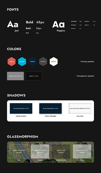 Style Guide for Web Applications buttons colors components cta design system figma glassmorphism shadows style guide styles ui web design