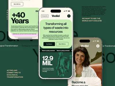 Ui design of website for recycling company app app design branding creative design design figma graphic design landing page logo minimal mobile design trendy design typography ui ux vector web webdesign website website design