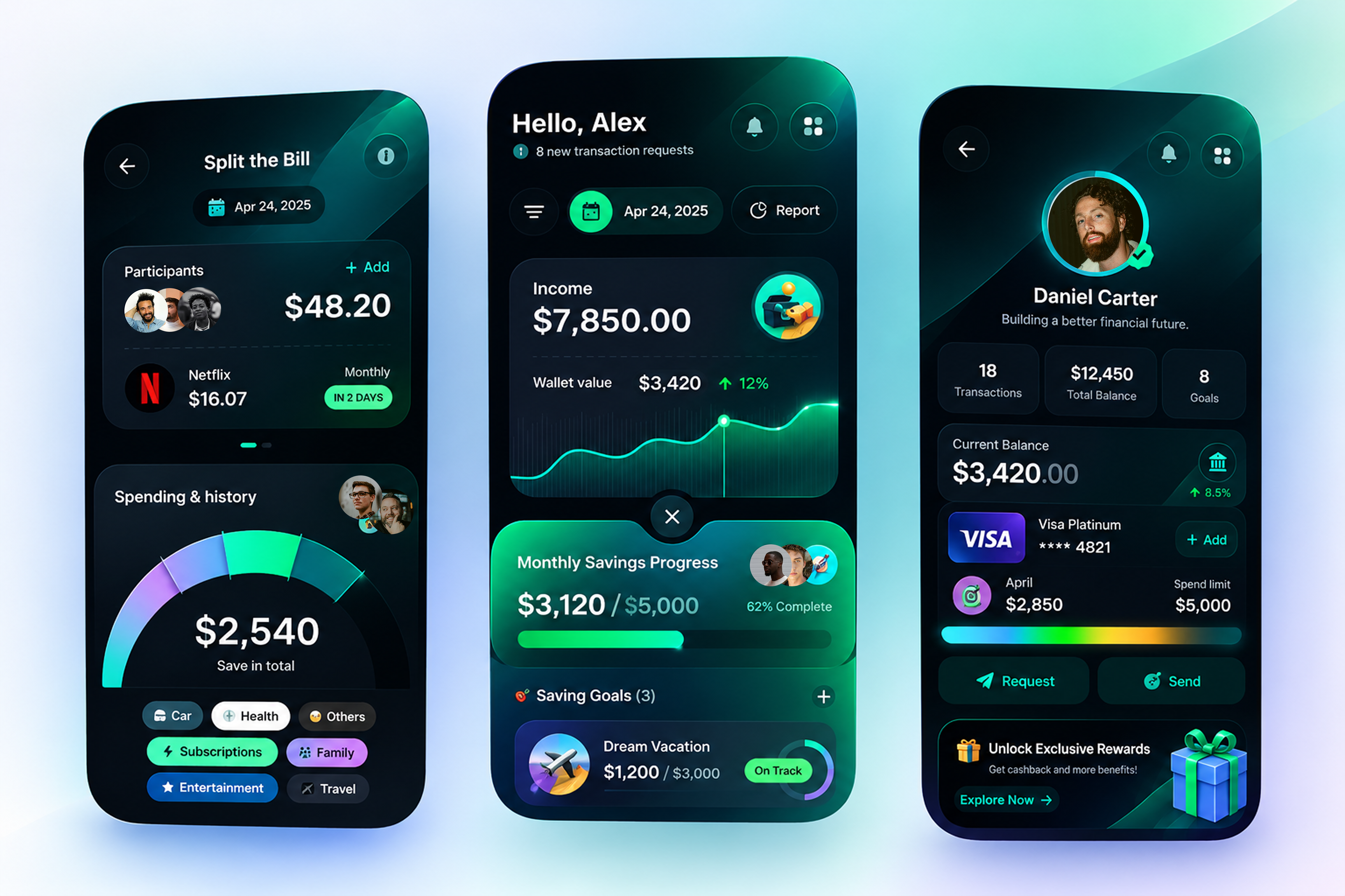 Lumio — Finance Dashboard & Mobile Banking UI app design bank design finance fintech lumio mobile banking money ui ui design ux ux design