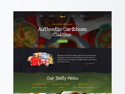 Island Lounge: Caribbean Restaurant Website design figma product design ui ux website