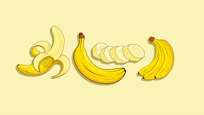 Banana Clip Art botanical branding daily vector design design for sell fruit graphic design illustration logo minimal negative space strawberry ui vector