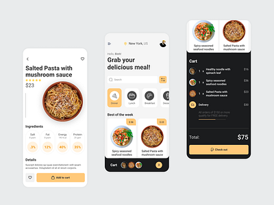 Food Delivery App Concept food delivery mobile app ui