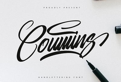 Coumins - Handlettering font calligraphy font handwritten handwritting lettering script