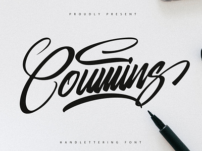 Coumins - Handlettering font calligraphy font handwritten handwritting lettering script
