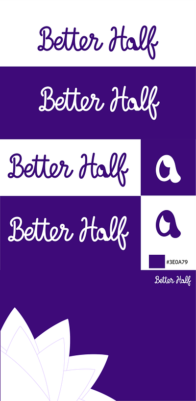 Better Half Logo branding design graphic design illustration logo minimal poster design typography ui vector