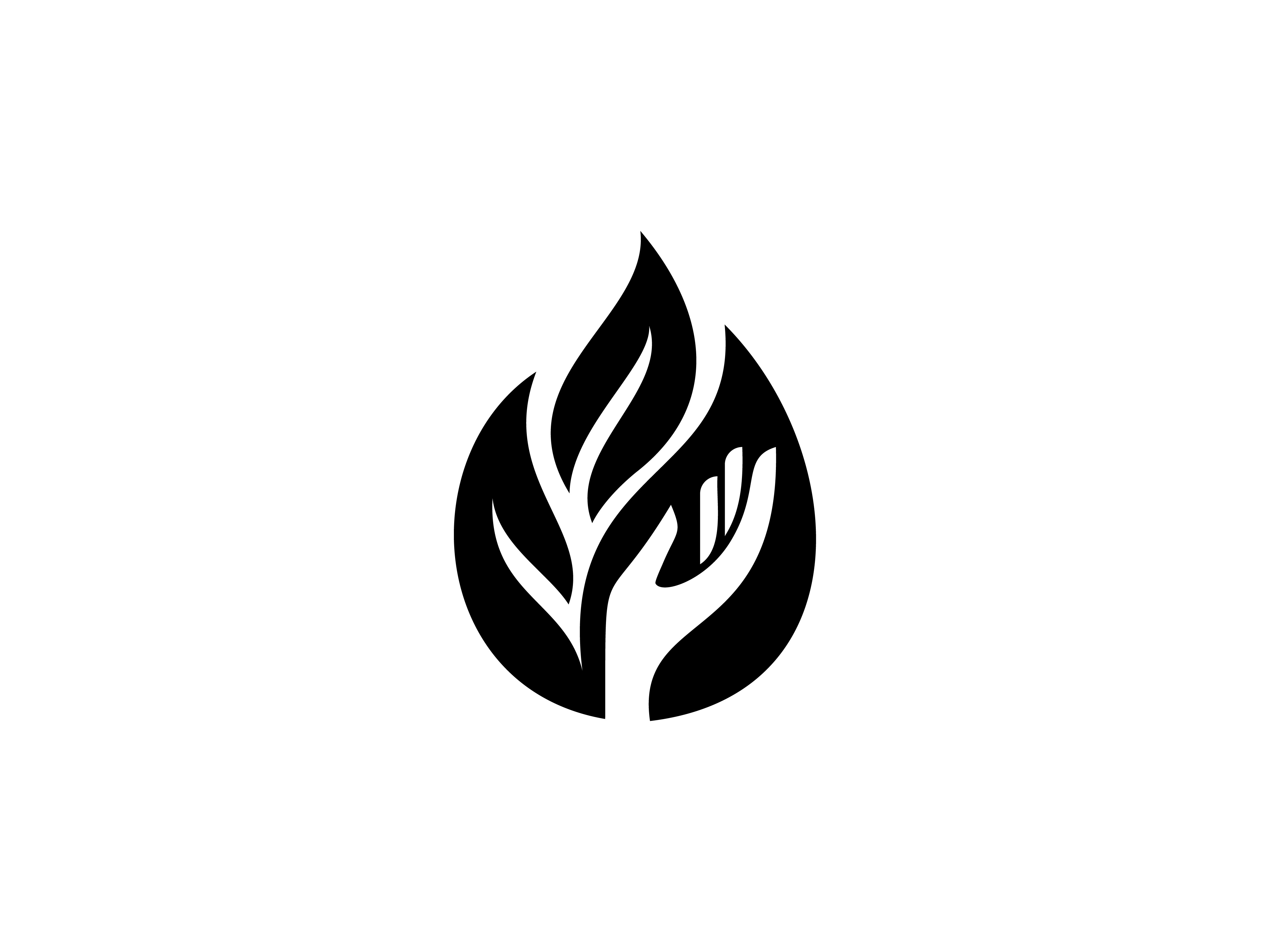 Eco Growth | Negative Space Hand & Leaf Logo branding eco friendly hand logo leaf logo logo logodesign minimalist negative space sustainability wellness
