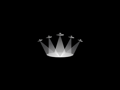 Extraterrestrial Kingdom alien art deco brand brand design branding company logo crown design graphic design illustration king kingdom logo logo design logo for business minmalist open commissions royal space ufo