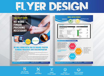 Clinical double sided flyer design or template business flyer design doctor brochure doctor flyer design flyer design graphic design graphic designer leaflet design