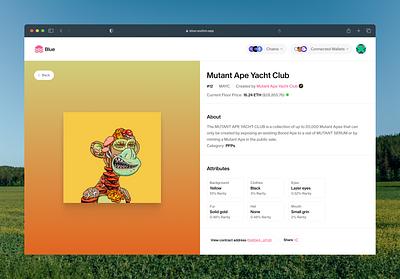 Multi-Wallet NFT App – NFT Details Page blockchain design interface ui web app web3
