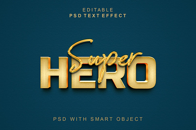 Super Hero 3d text effect in photoshop psd