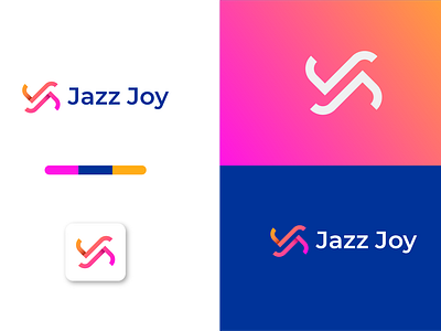 Jazz Joy Logo Design branding flyer deisgn gradient graphic design logo logo design modern music logo post design poster design social media post