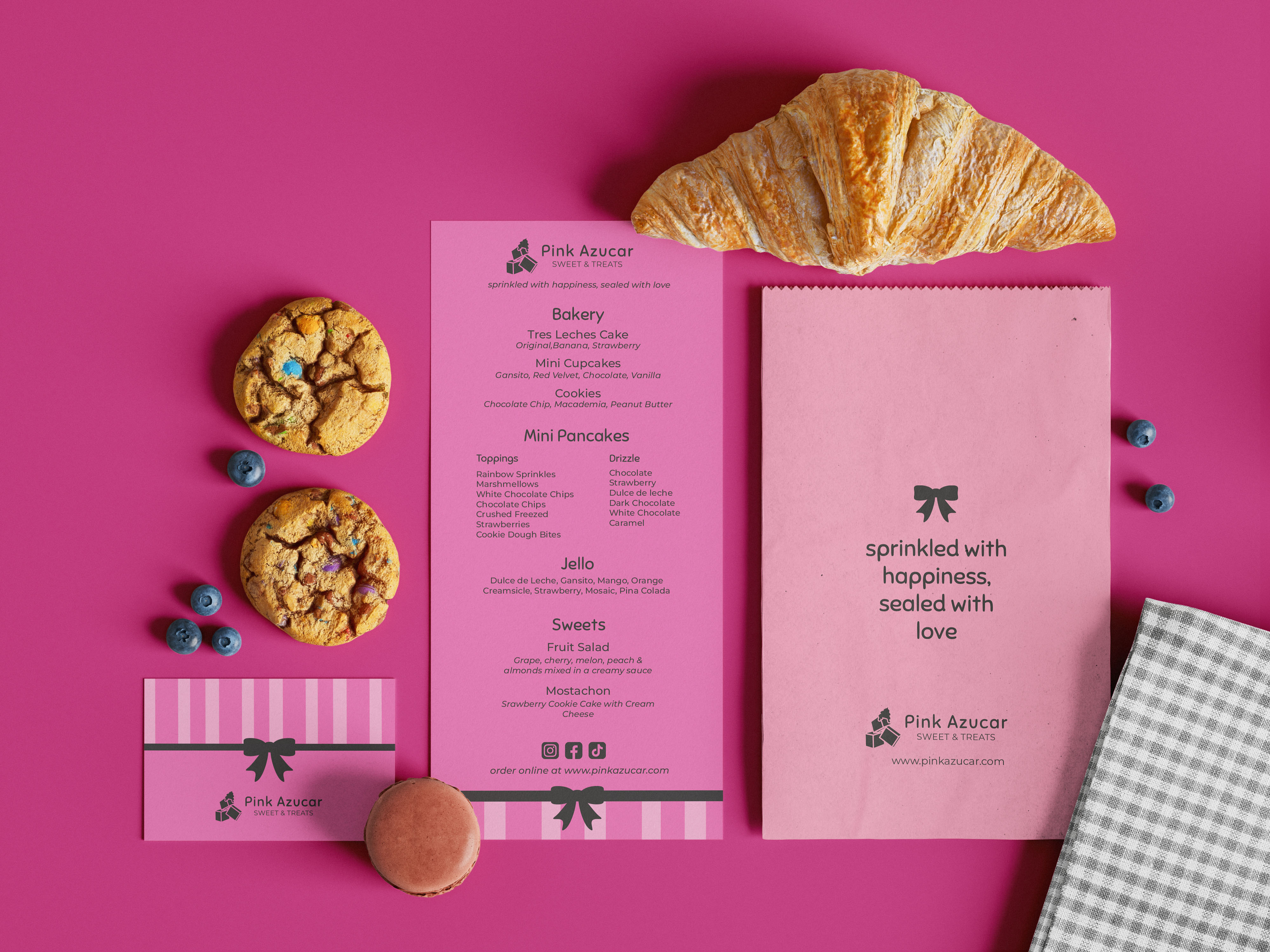 Pink Azucar Branding branding design graphic design illustration logo logo design product design