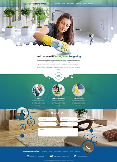 cleaning service website design in wordpress