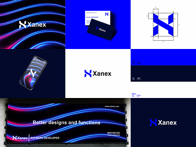 Xanex Logo branding design graphic design illustration illustrator lettering logo monogram ui vector