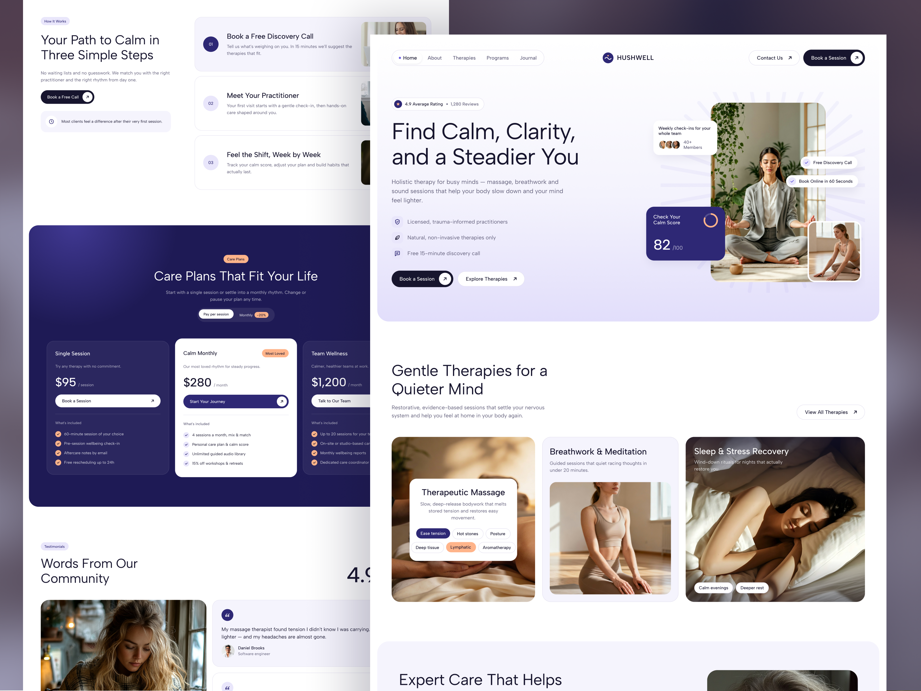 Wellness & Therapy Website Design healthcare design landing page design responsive web design therapy website ui ux design web web design website website design wellness website