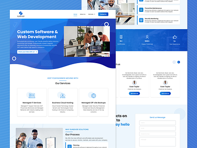 Landing Page Design For Sundiver Solutions design graphic design landing page design ui user experience design user interface design ux website design