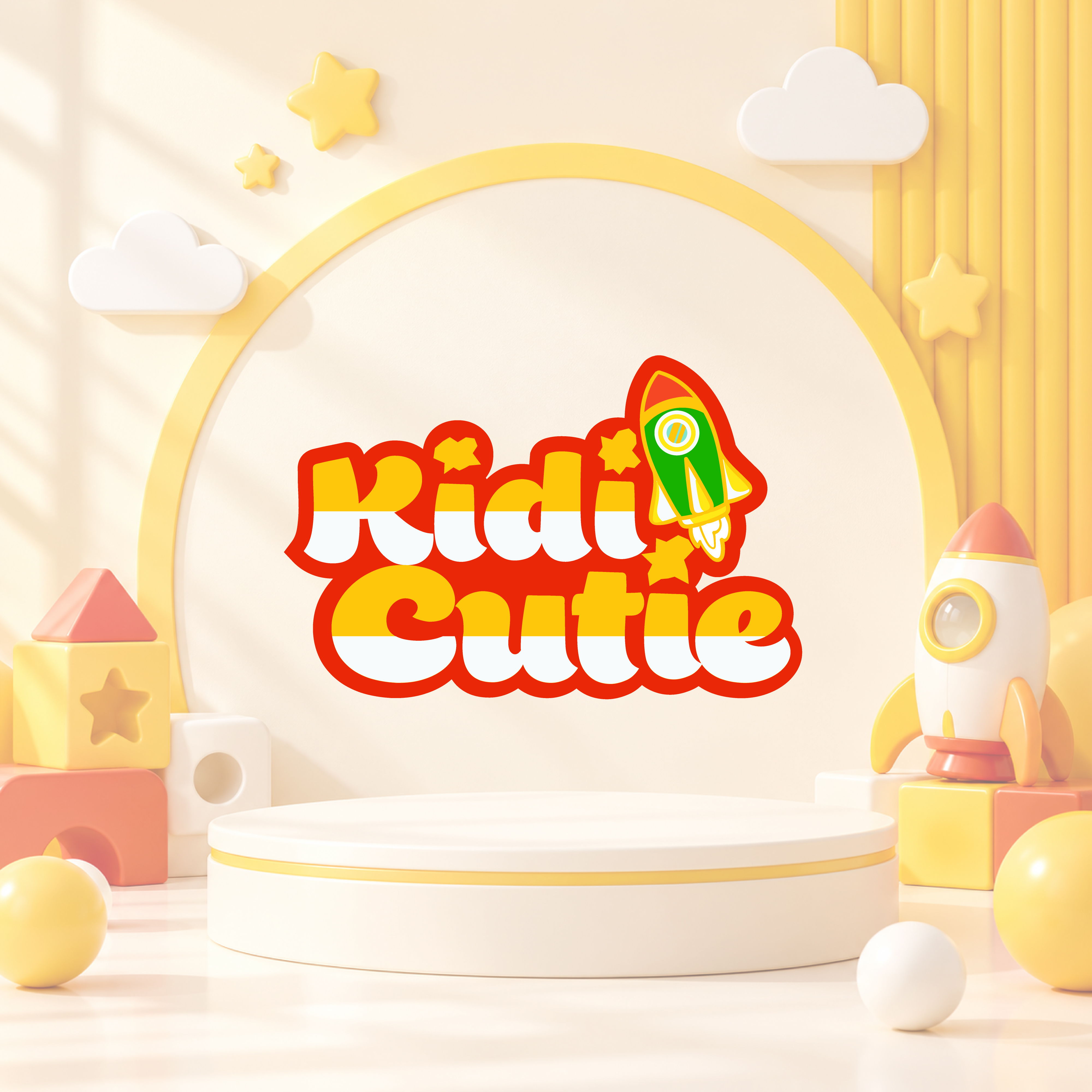 Kids' toy brand logo 3dlogomockup brandidentity branding creativelogo dailylogochallenge design graphic design graphicdesign illustration kidsbrand kidsproducts logo logodesign logoinspiration logotype playfulbranding toybrand toybranding vector visualidentity