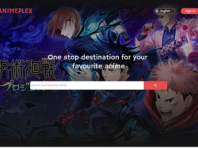Animeplex- Landing page design designs desn landing page landing page design ui ux vissual designs visual designs