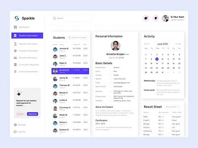 School Management Admin Dashboard course app dashboard dashboard design design e learning elearning landing page landing page design learning management system learning platform online course online education online learning online school ui ui design uiux ux web design website design