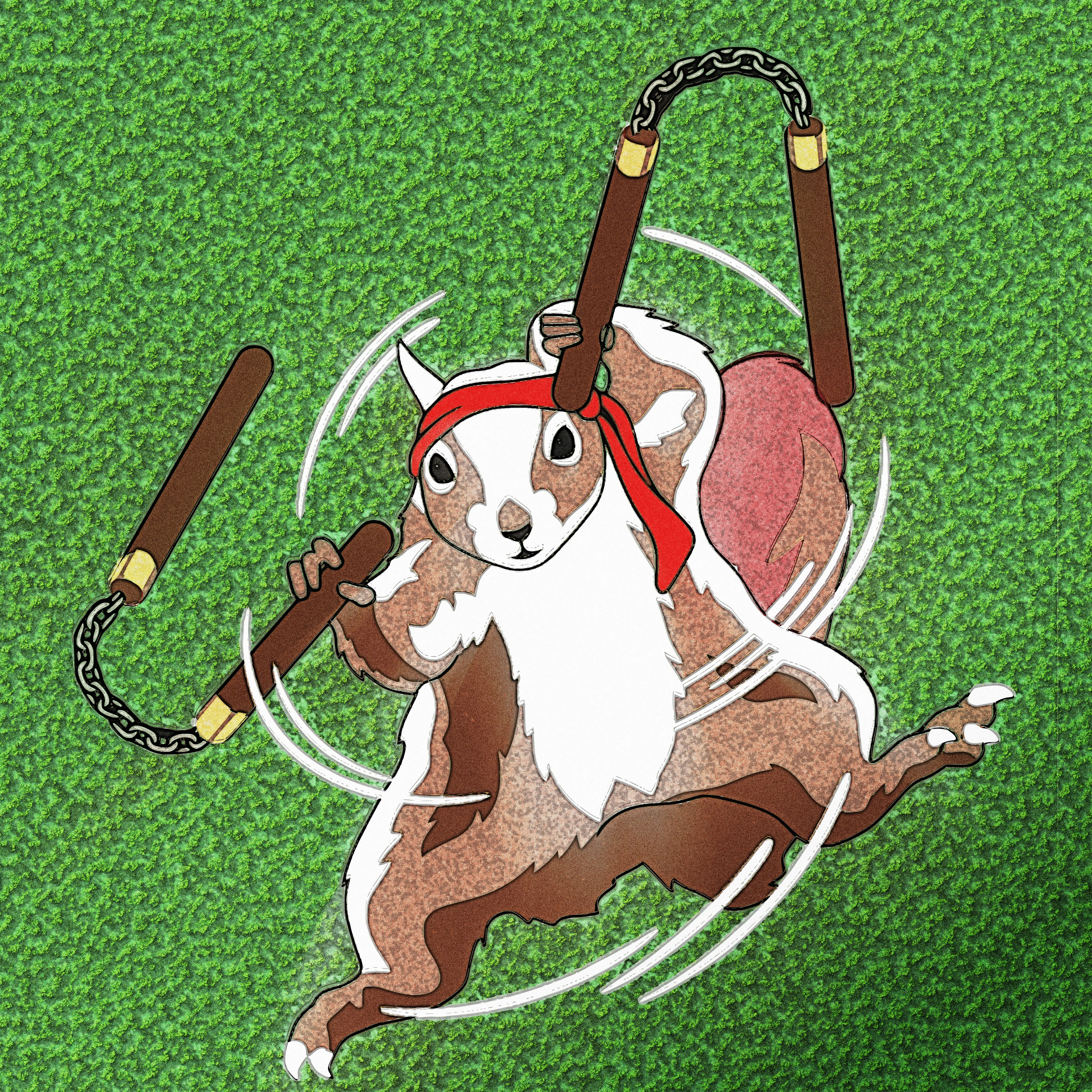 ninja sqweeerl :: Sunday funtime dooodle doodle dooodle illustration ninja noise nunchucks shunte88 squirrel sqweeerl sunday funtime vector