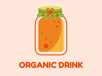 Organic Drink Logo Design app branding design graphic design illustration logo typography ui ux vector