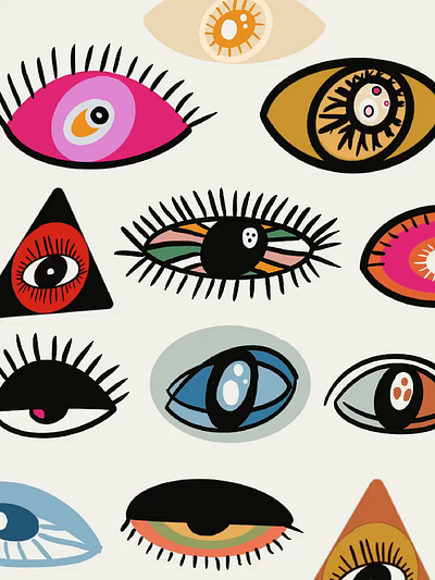 Lots of eyeballs apple pencil art branding colorful design drawing eyeballs free draw graphic art illustration inspiration ipad procreate