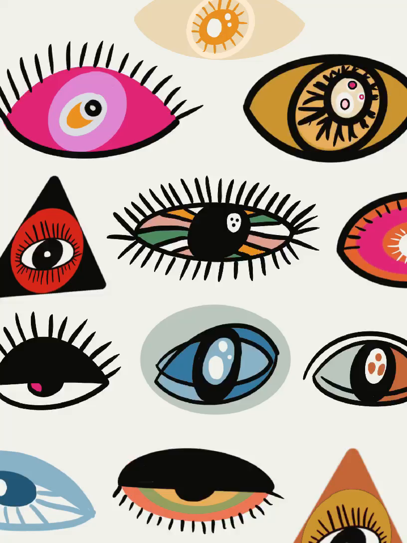 Lots of eyeballs by Alexa Verroi on Dribbble