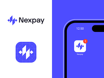 Nexpay Logo and Brand Identity Design | Transaction, Payment brand identity branding design digital exchange gradient logo icon letter logo logo logo design logo designer logotype minimalist logo modern logo monogram online pay payment saas transactions