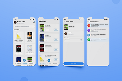 Library App app concept design figma library libraryapp mobile mobile app ui uidesign ux