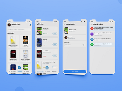 Library App app concept design figma library libraryapp mobile mobile app ui uidesign ux