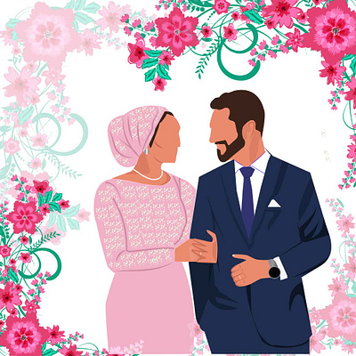 wedding illustration adobe illustration chracter illustration flat illustration graphic design illustration vector