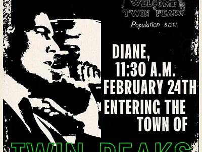 Diane... graphic design grunge movie poster serie tvserie twin peaks