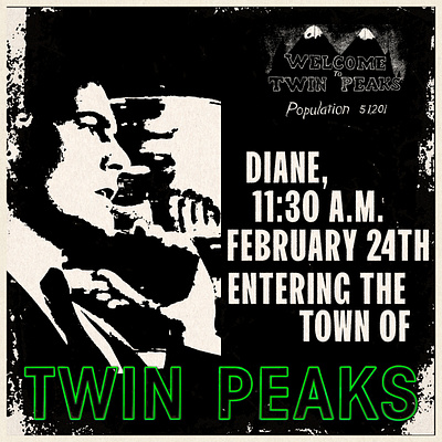 Diane... graphic design grunge movie poster serie tvserie twin peaks
