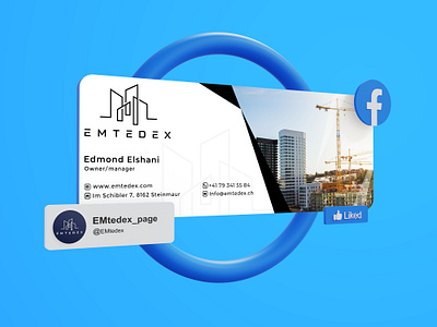 Emtedex-cover photo design for Facebook 3d branding cover photo creative creative logo design graphic design illustration ui