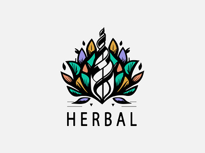 HERBAL LOGO branding custom logo design geometric logo graphic design herbal illustration logo maker logo minimal logo modern logo vector