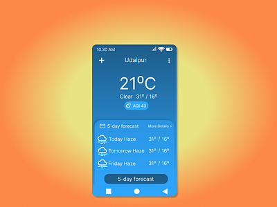 Weather 037 app dailyui design illustration ui ux weather