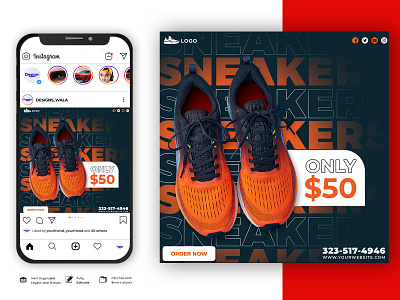 Shoes social media post design grunge flyer illustration shoe shoes shop