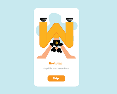 Skip app design graphic design ui ux vector
