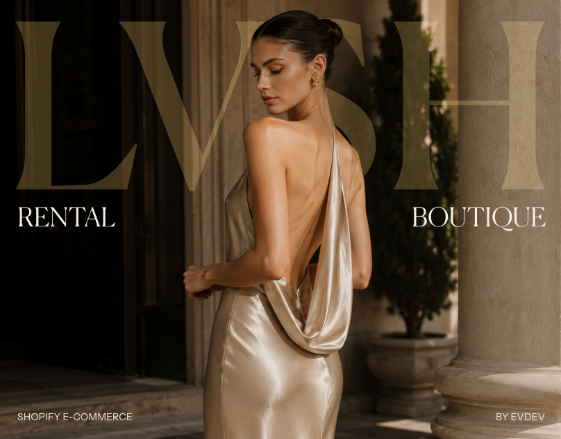 LVSH - Shopify Rental & Fashion Boutique boutique development ecommerce fashion graphic design luxury rental shopify ui uiux