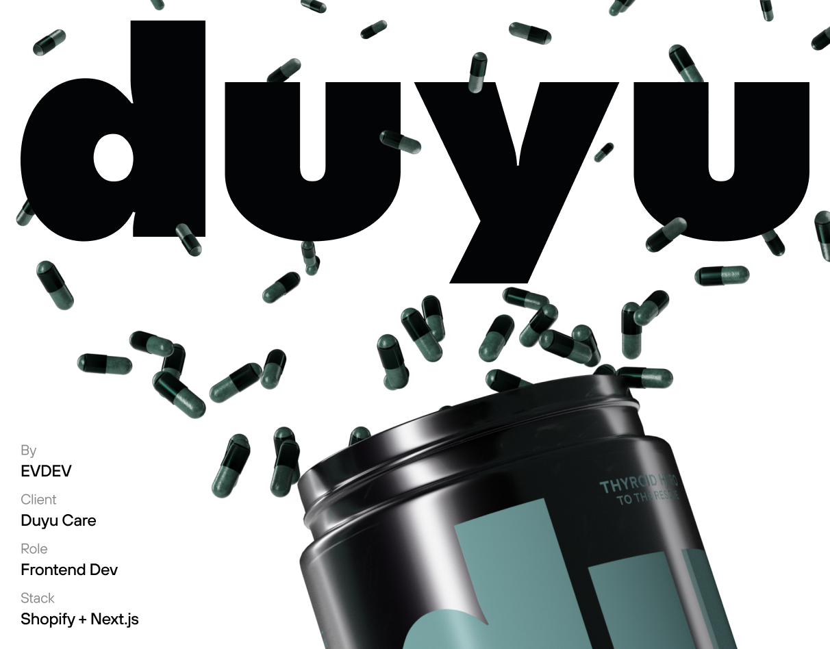 Duyucare/Shopify & Next.js Development development ecommerce next shopify supplement